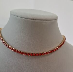 Rubies tennis necklace 4mm